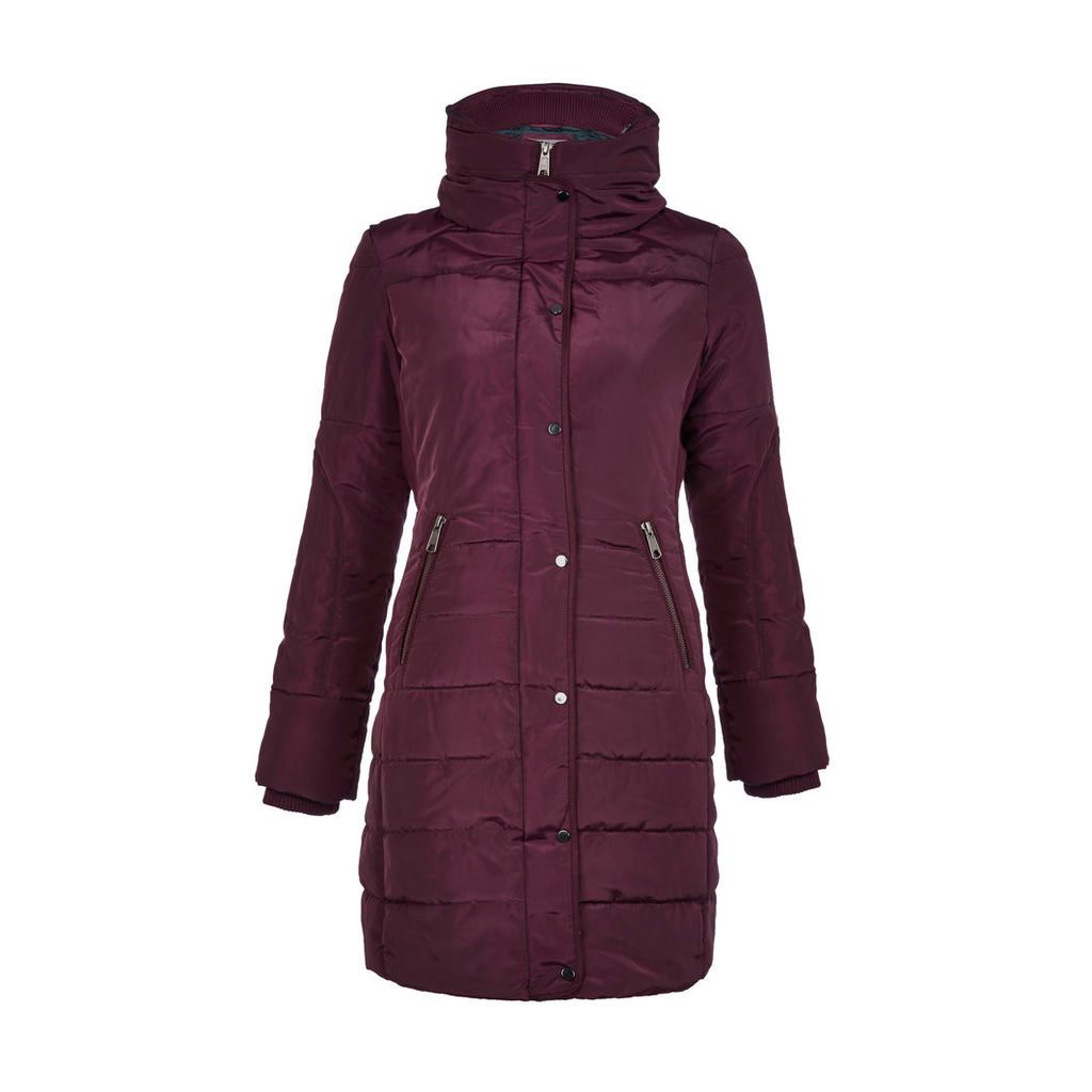 Red Panelled Puffa Coat