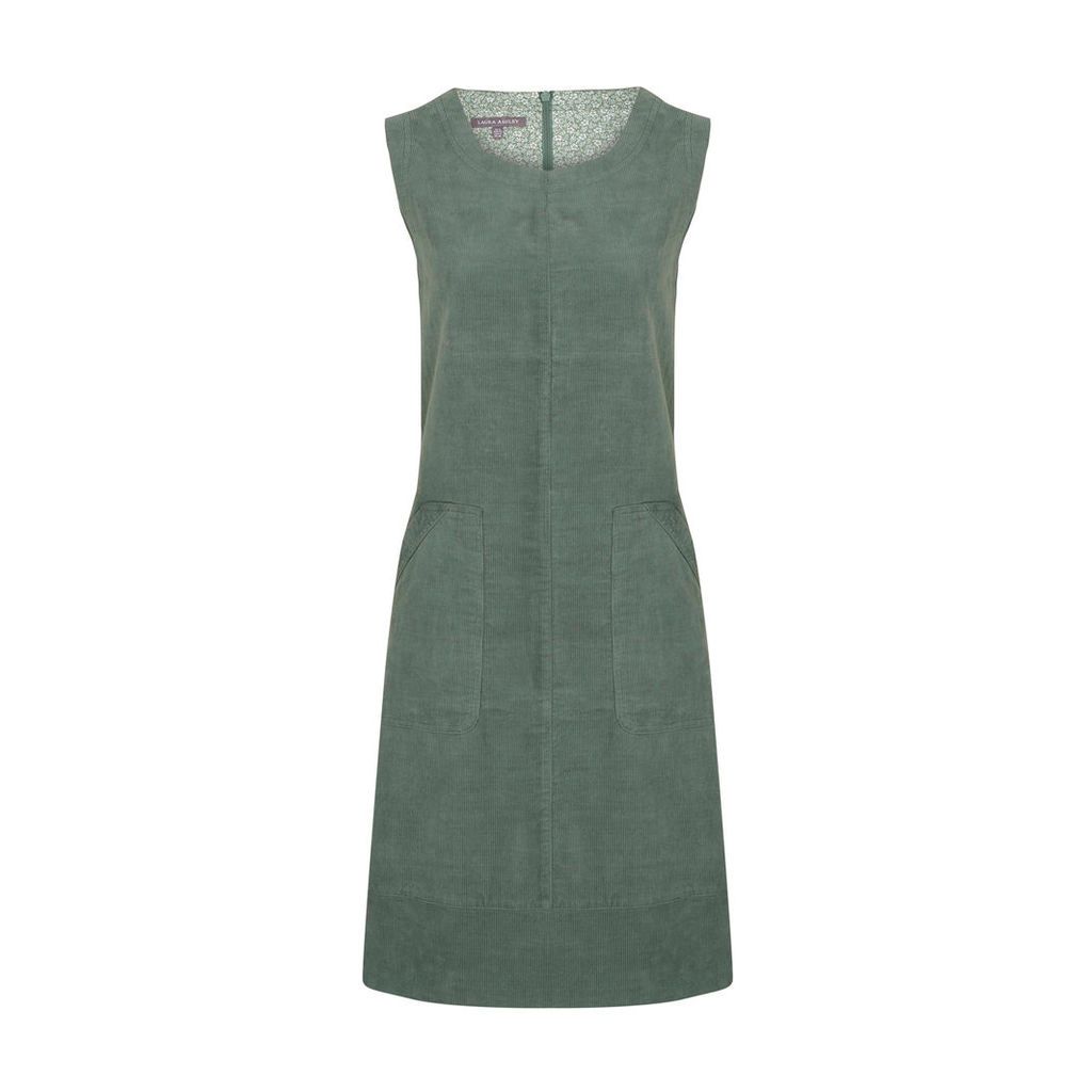 Green Cord Pinny Dress