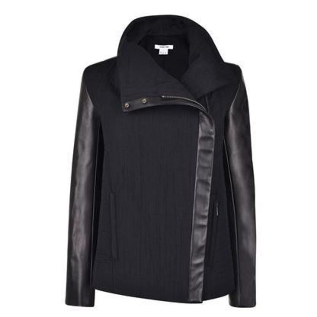 HELMUT LANG Asymmetric Leather Jacket