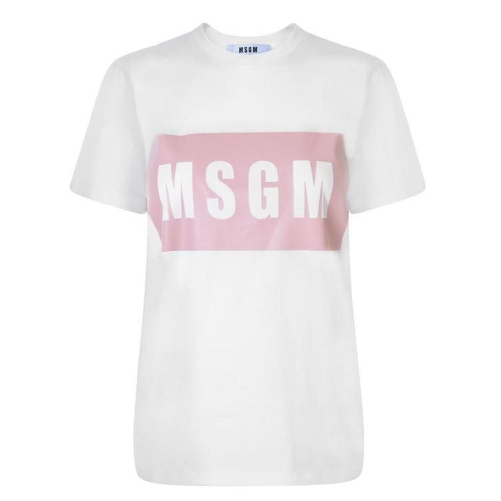 MSGM Printed Logo T Shirt