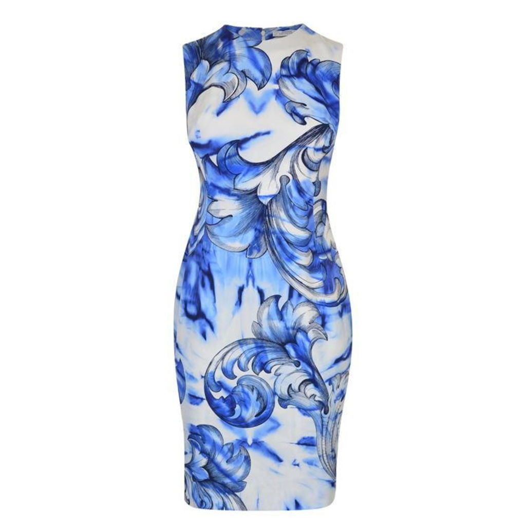 VERSACE COLLECTION Printed Leaf Dress