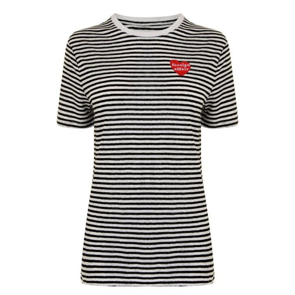 Zoe Karssen Stripe Embroidered T Shirt