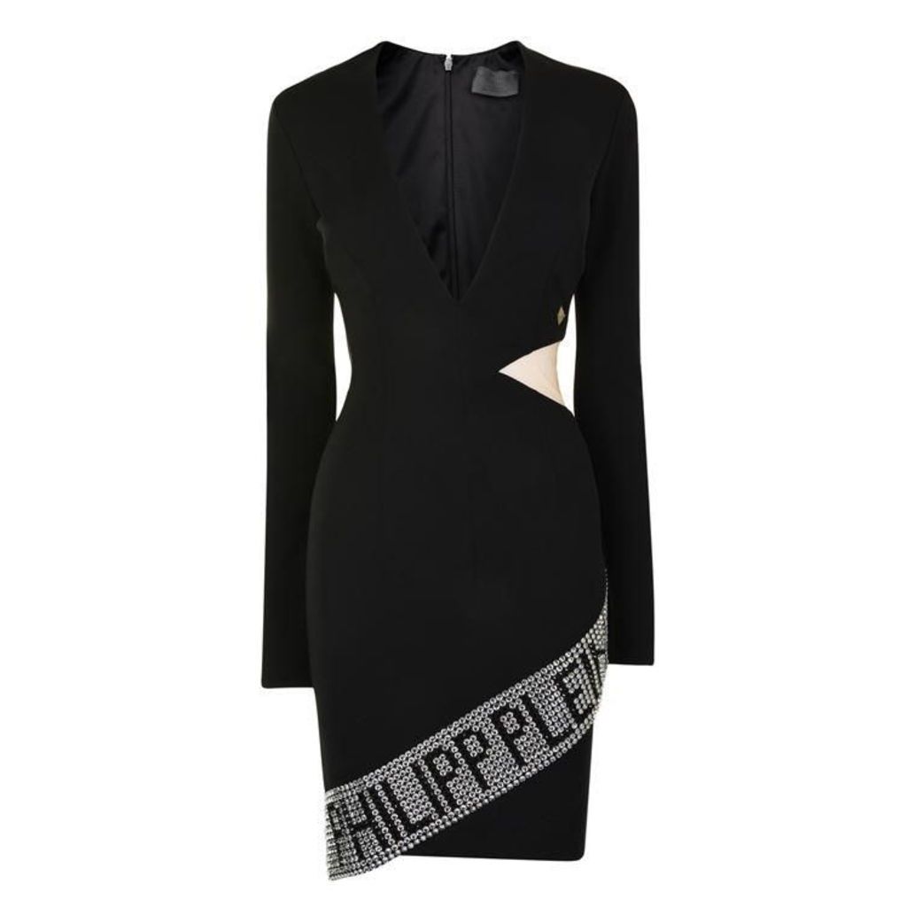 Philipp Plein Logo Bodycon Dress