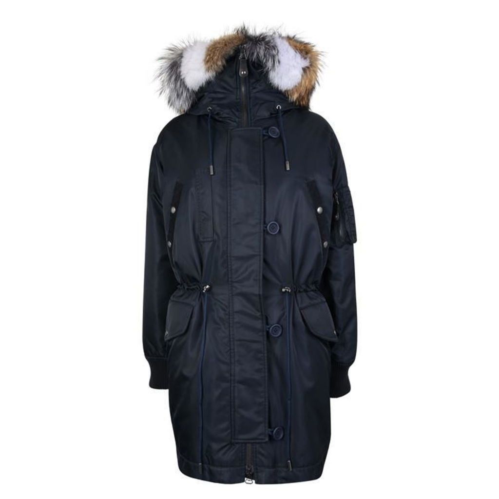 Yves Salomon Oversized Fur Lined Parka Jacket