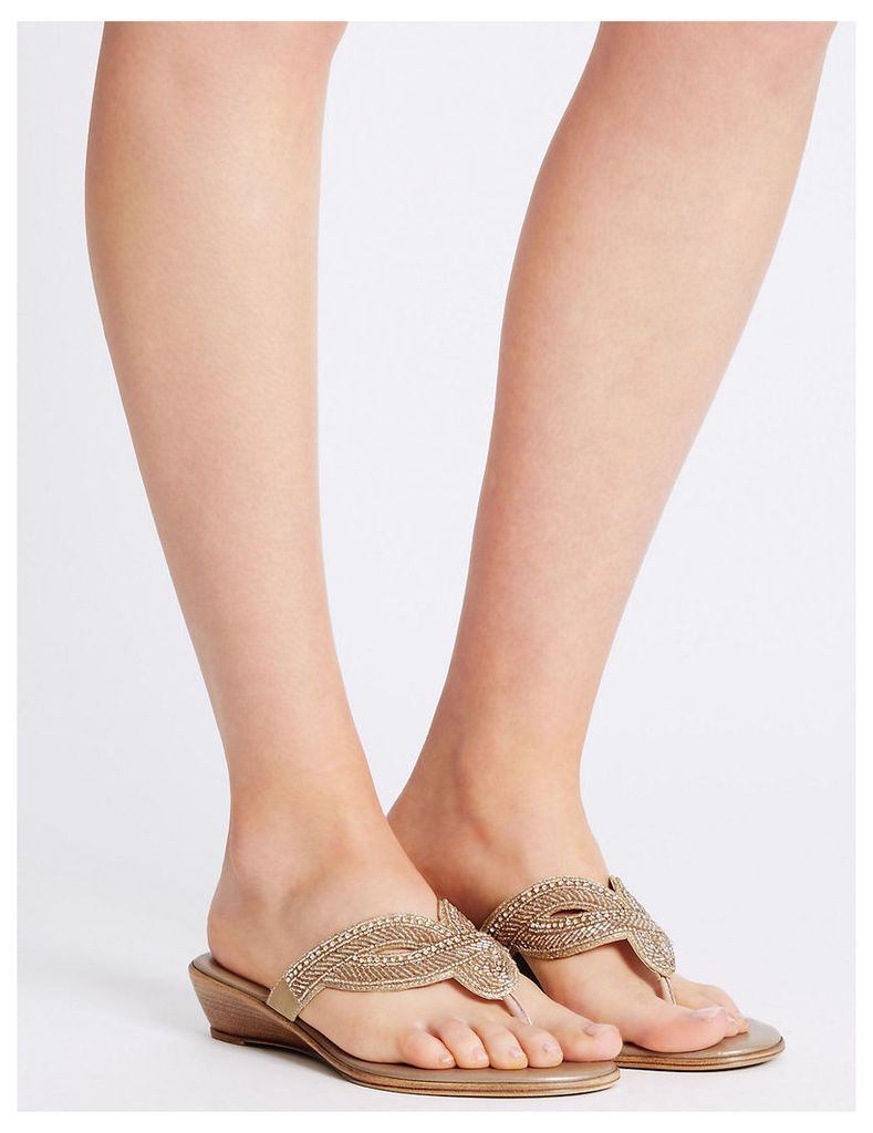 M&S Collection Wedge Heel Mule Slippers