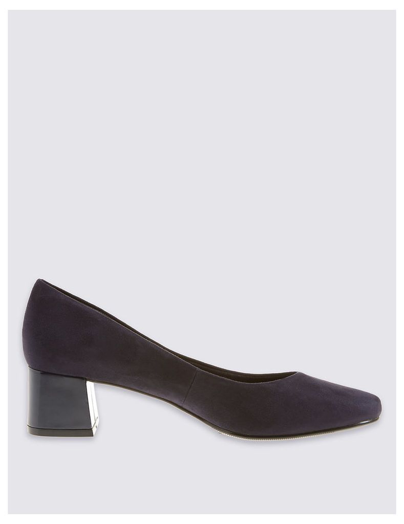 M&S Collection Block Heel Court Shoes