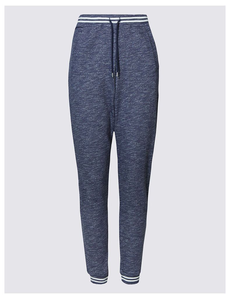 M&S Collection Cotton Rich Drawstring Sporty Joggers