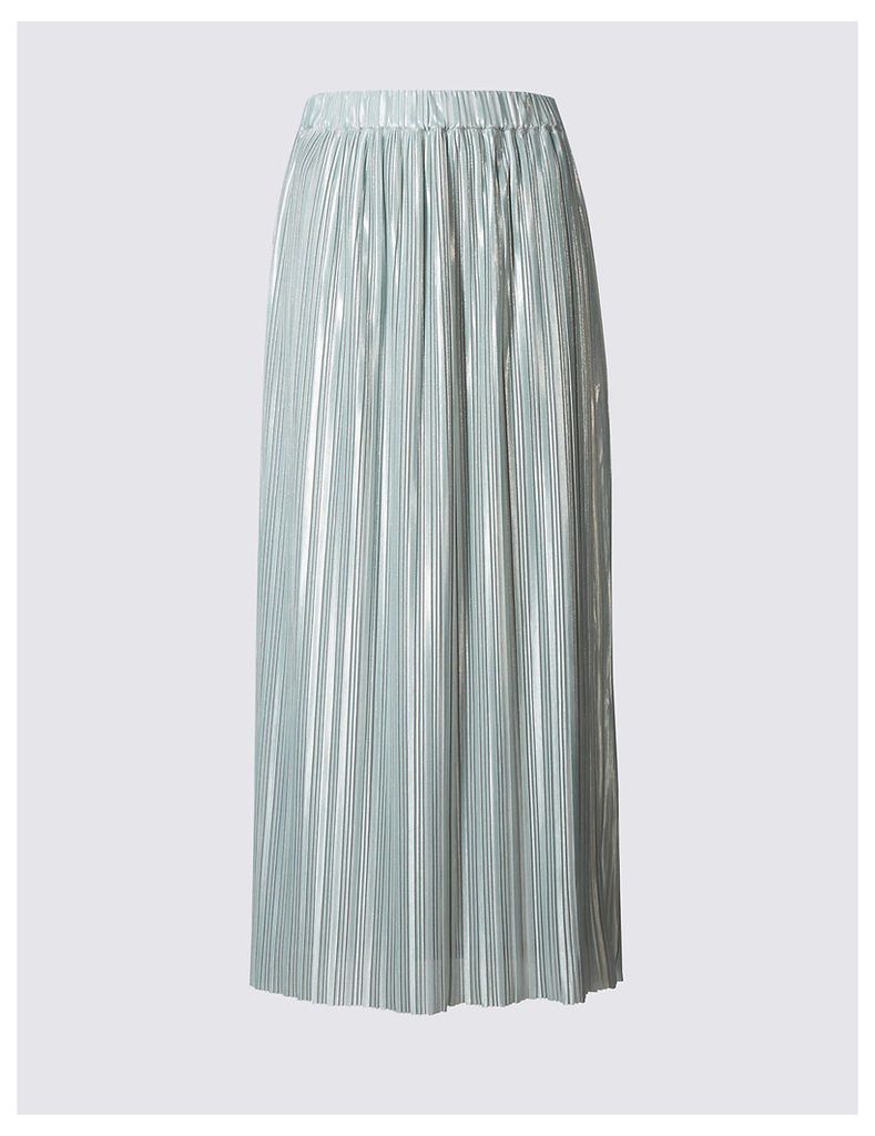 M&S Collection Plisse Pleated Maxi Skirt