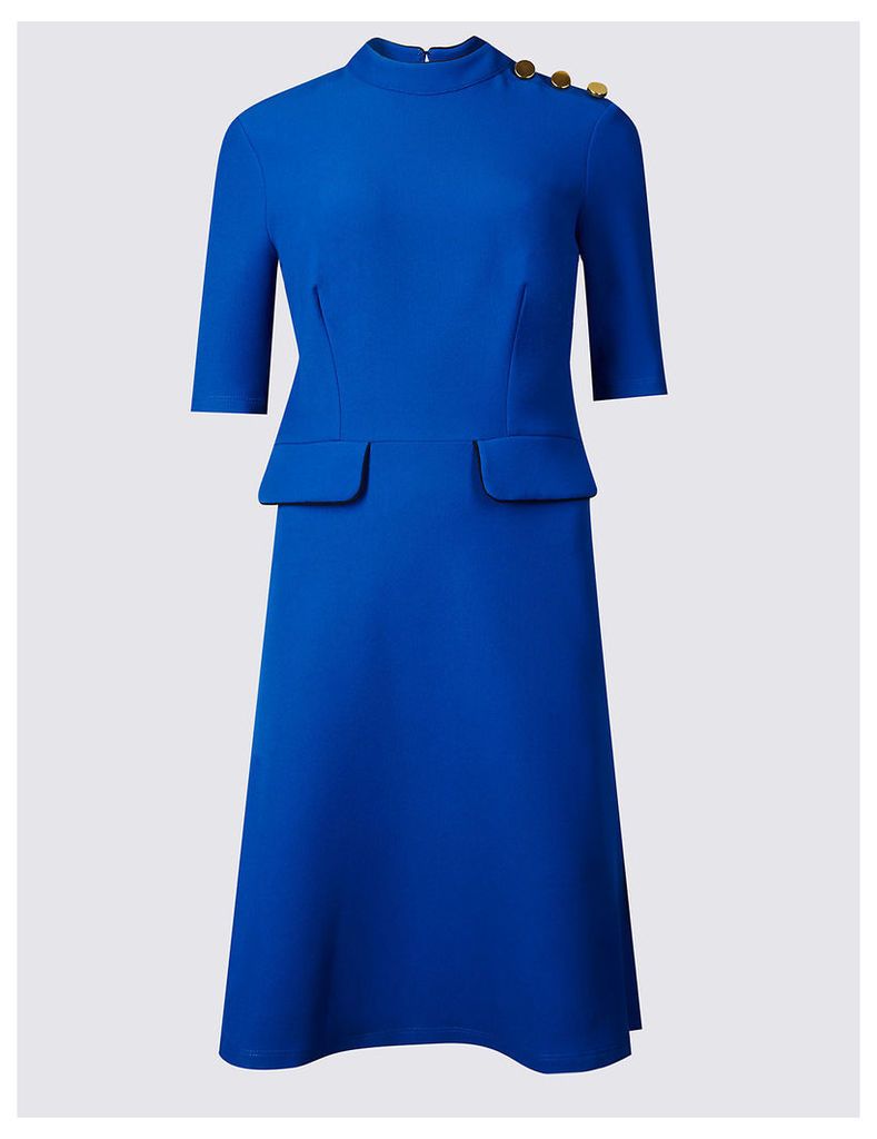 M&S Collection Contrasting Edge Button Skater Dress