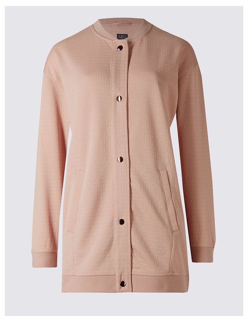 M&S Collection Longline Jersey Bomber Jacket