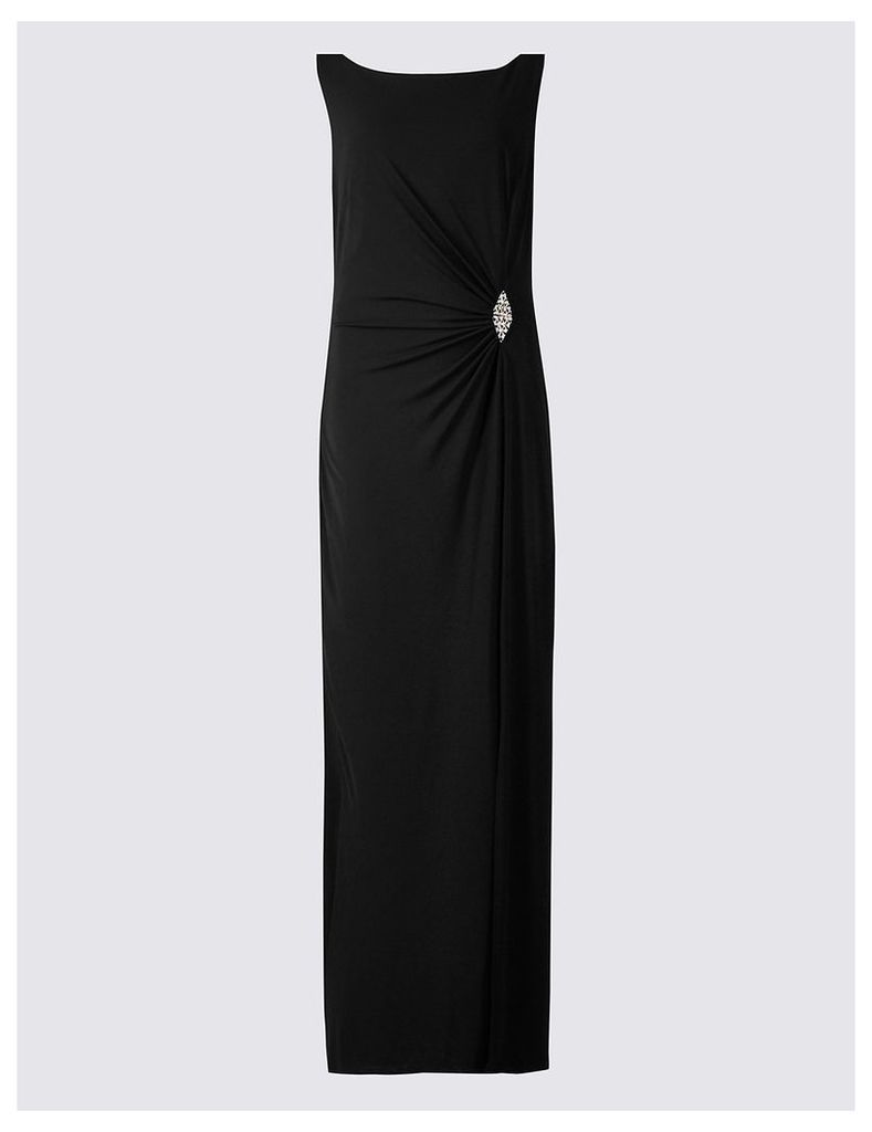 M&S Collection Jewelled Drape Waist Tie Back Maxi Dress