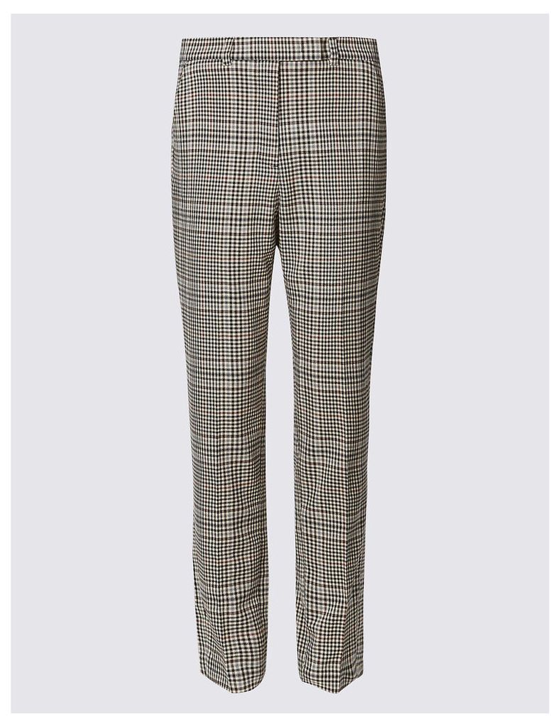 M&S Collection Checked Slim Leg Trousers