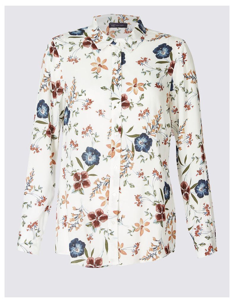 M&S Collection Floral Print Long Sleeve Shirt