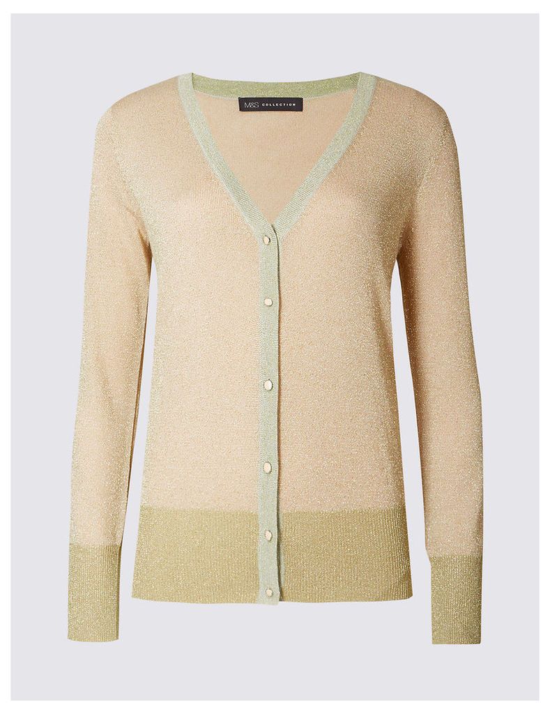 M&S Collection Sparkly Colour Block Cardigan