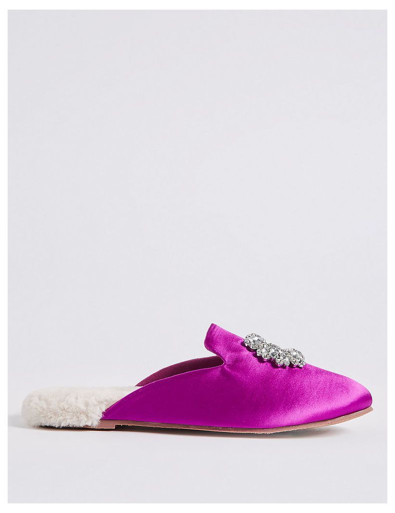 M&S Collection Jewelled Mule Slippers