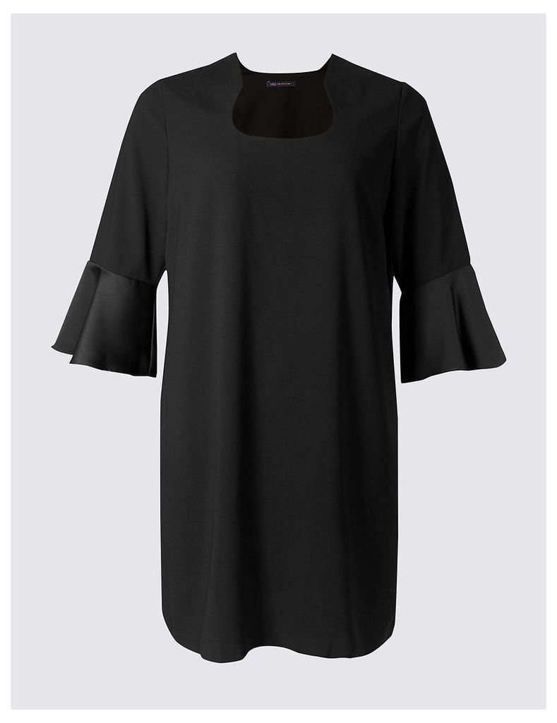 M&S Collection PLUS Flared Sleeve Shift Midi Dress
