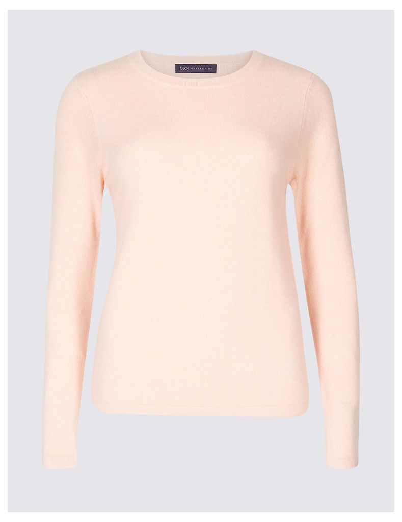 M&S Collection Soft Ribbed Round Neck Jumper