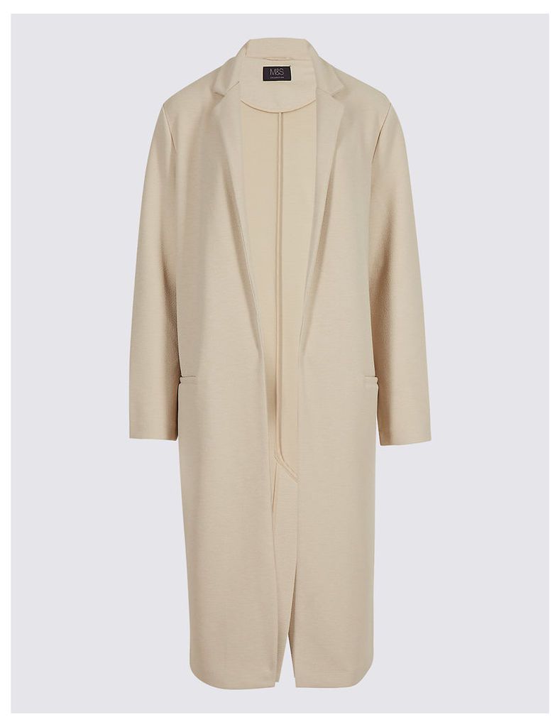 M&S Collection Open Front Crepe Coat