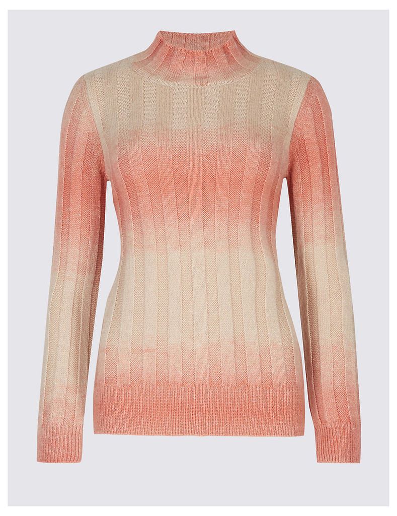 M&S Collection Textured Ombre Turtle Neck Jumper