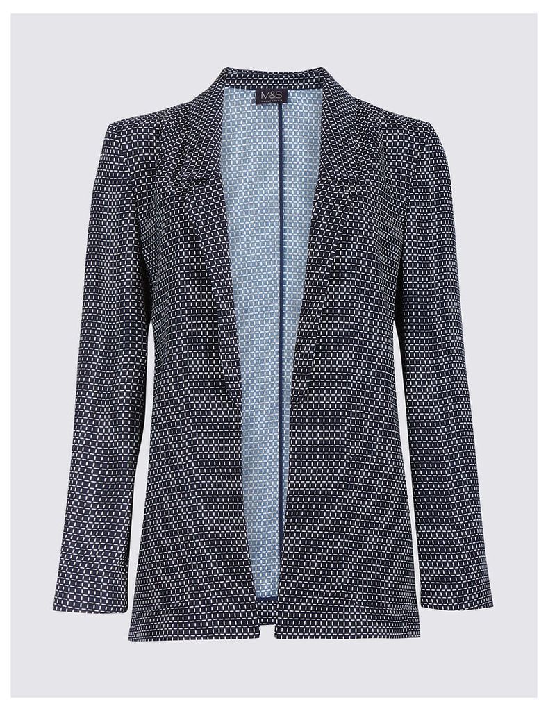 M&S Collection Printed Patch Pocket Blazer