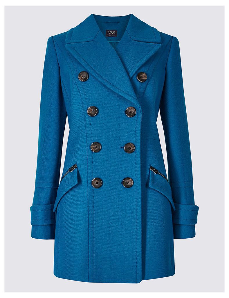 M&S Collection Double Breasted Pea Coat