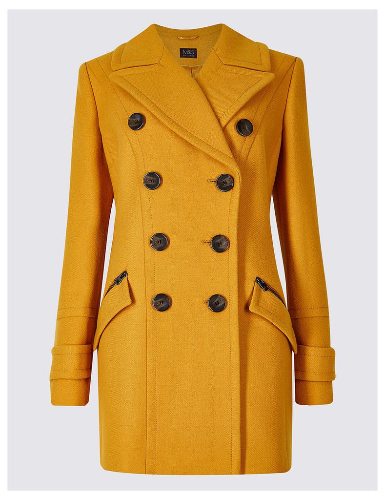 M&S Collection Double Breasted Pea Coat