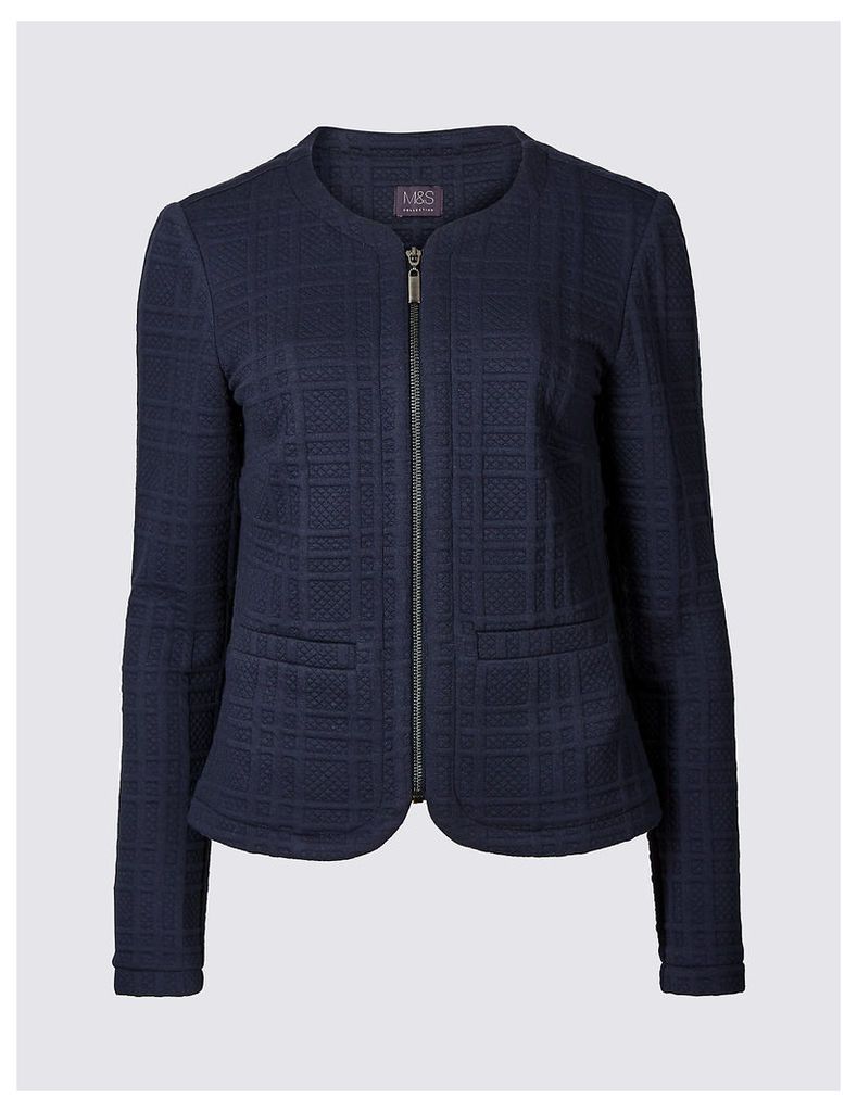 M&S Collection Textured Jersey Short Jacket