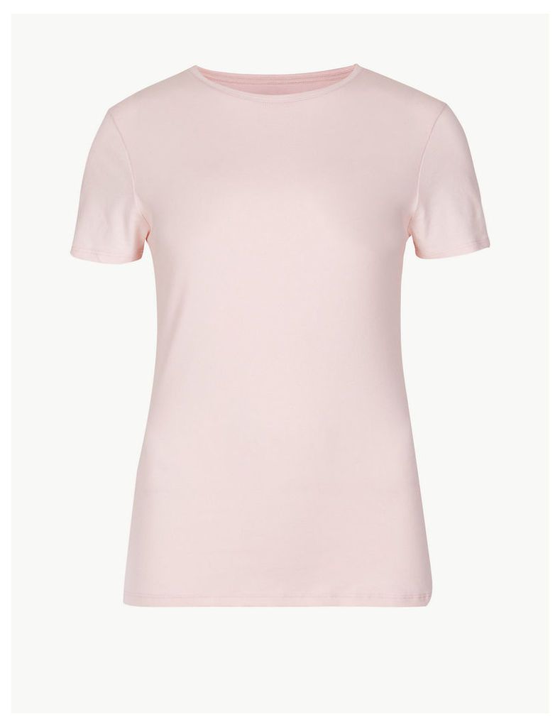 M&S Collection Cotton Rich Round Neck Fitted T-Shirt