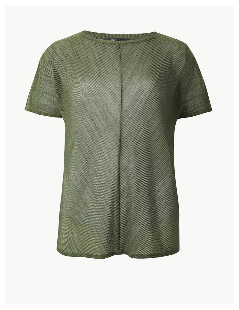 M&S Collection Sheer Relaxed Fit T-Shirt