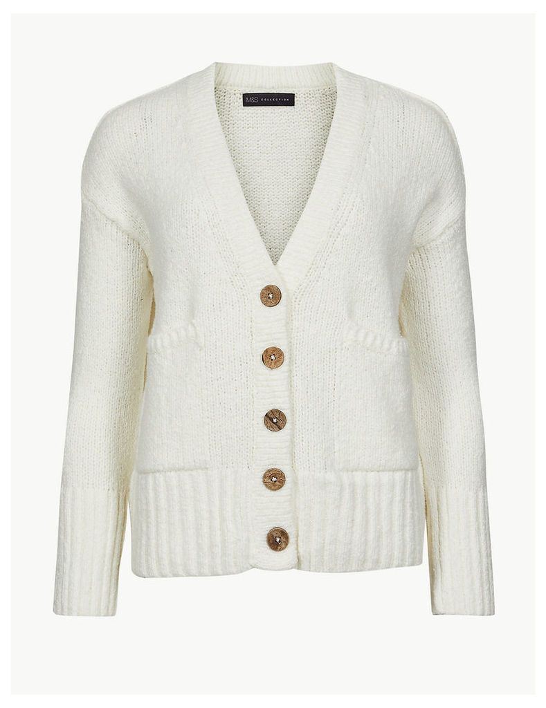 M&S Collection Cotton Rich Textured Cardigan