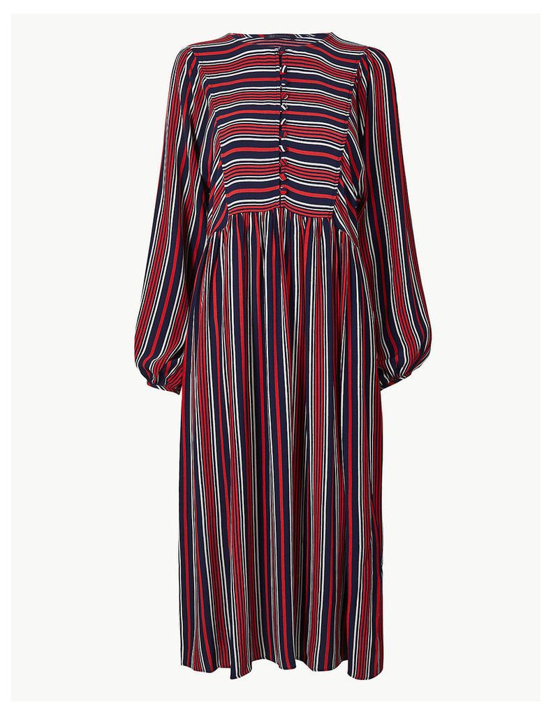 M&S Collection Striped Relaxed Midi Dress