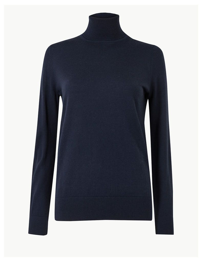 M&S Collection Pure Merino Wool Roll Neck Jumper