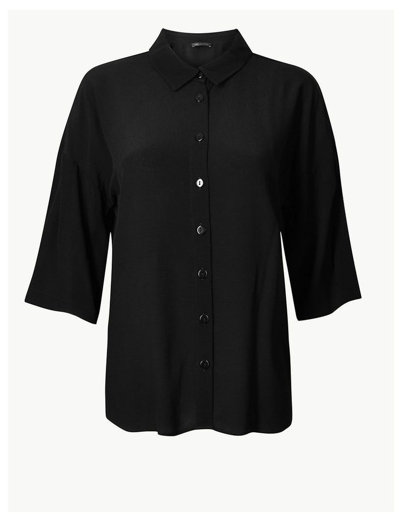 M&S Collection Oversized 3/4 Sleeve Shirt