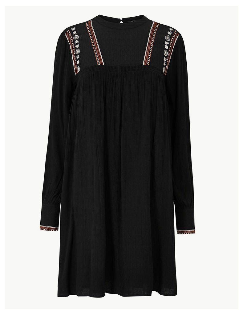 M&S Collection Embroidered Relaxed Mini Dress