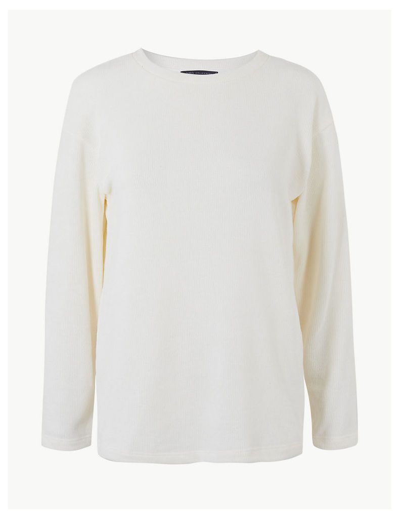 M&S Collection Textured Regular Fit Sweatshirt
