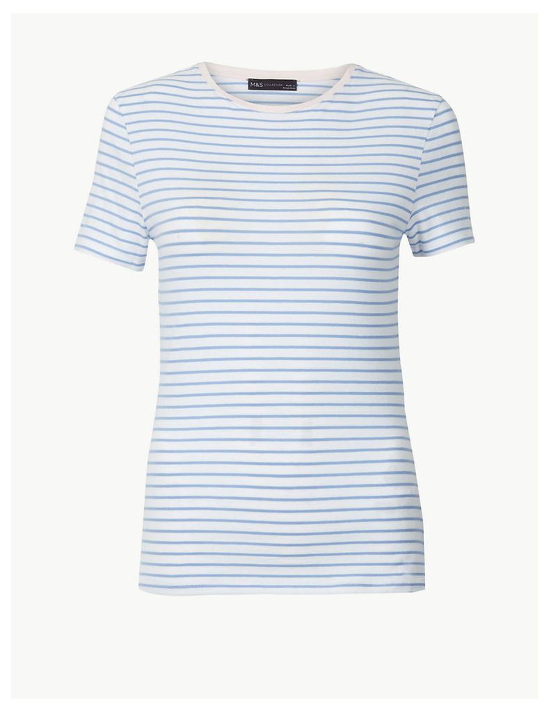M&S Collection Striped Fitted T-Shirt