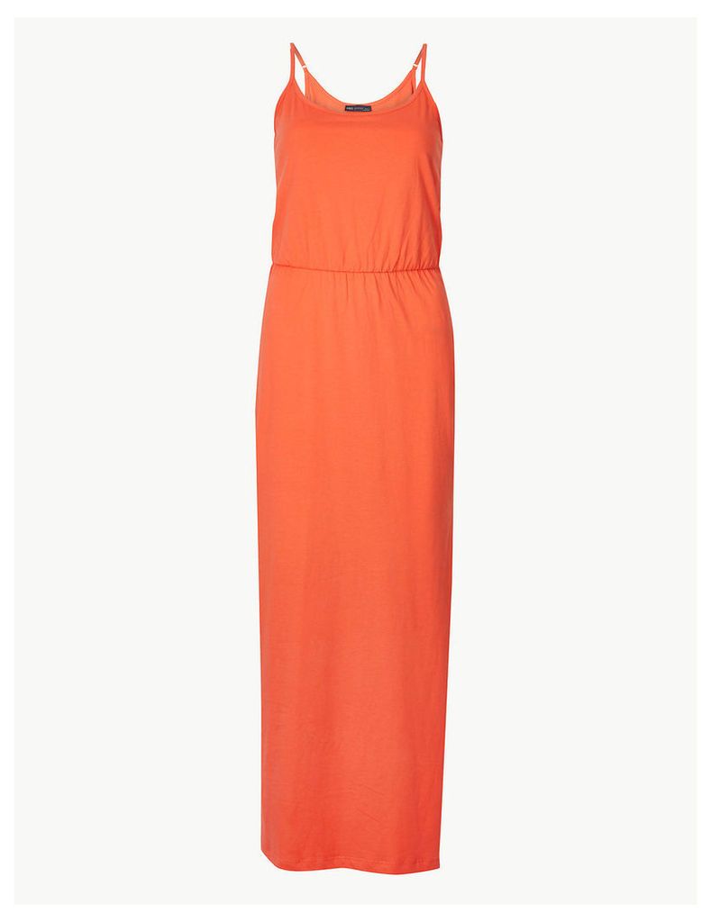 M&S Collection Pure Cotton Waisted Maxi Dress
