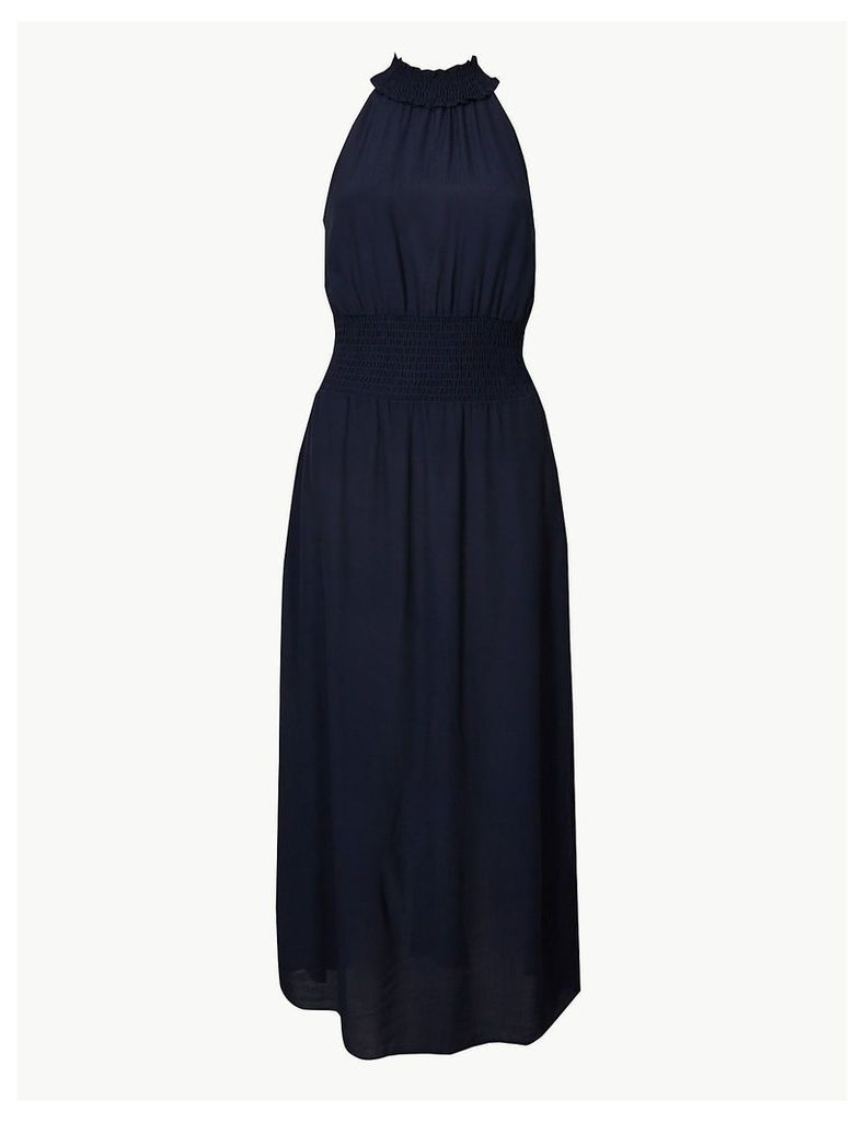 M&S Collection Halter Neck Waisted Midi Dress