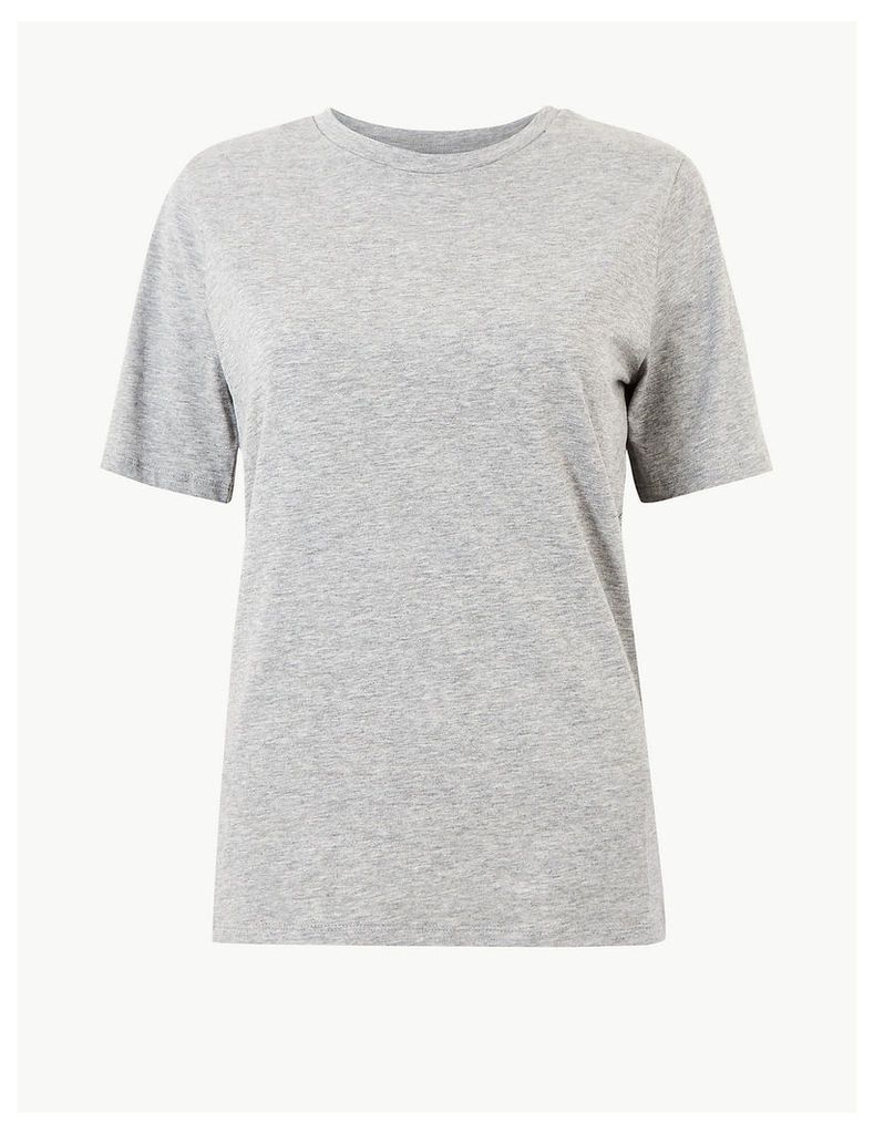 M&S Collection Pure Cotton Straight Fit T-Shirt