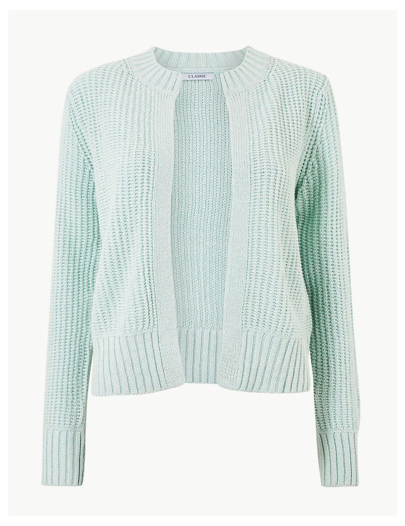M&S Collection Textured Open Front Cardigan