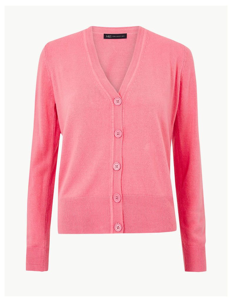 M&S Collection Textured Button Detailed Cardigan