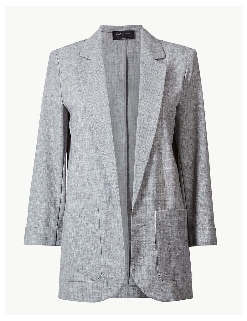 M&S Collection Textured Open Front Blazer