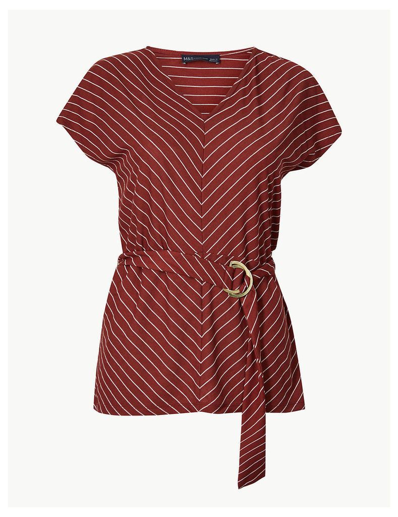 M&S Collection Striped Fitted Top