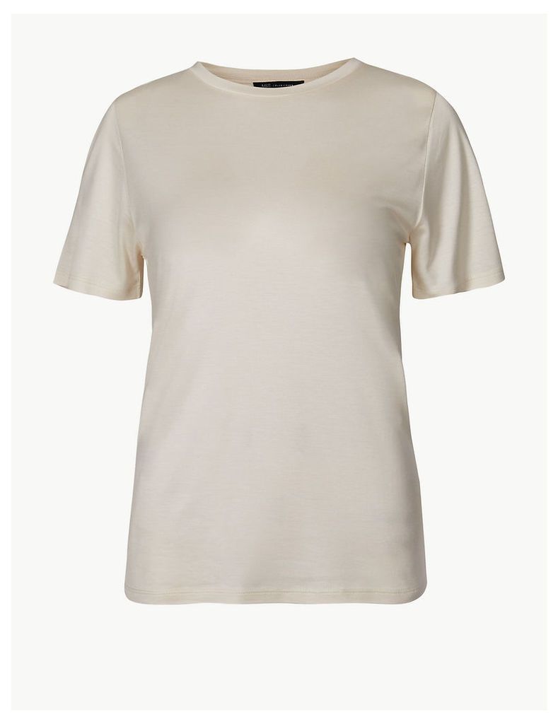 M&S Collection PETITE Round Neck Regular Fit T-Shirt