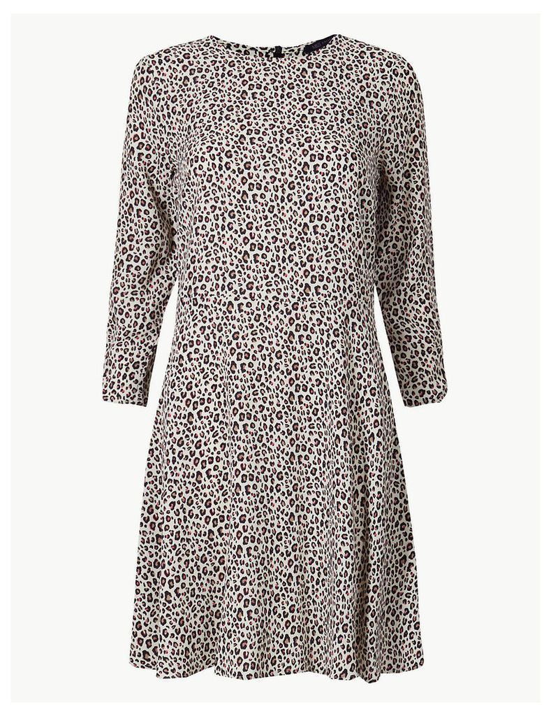 M&S Collection Animal Print Fit & Flare Mini Dress