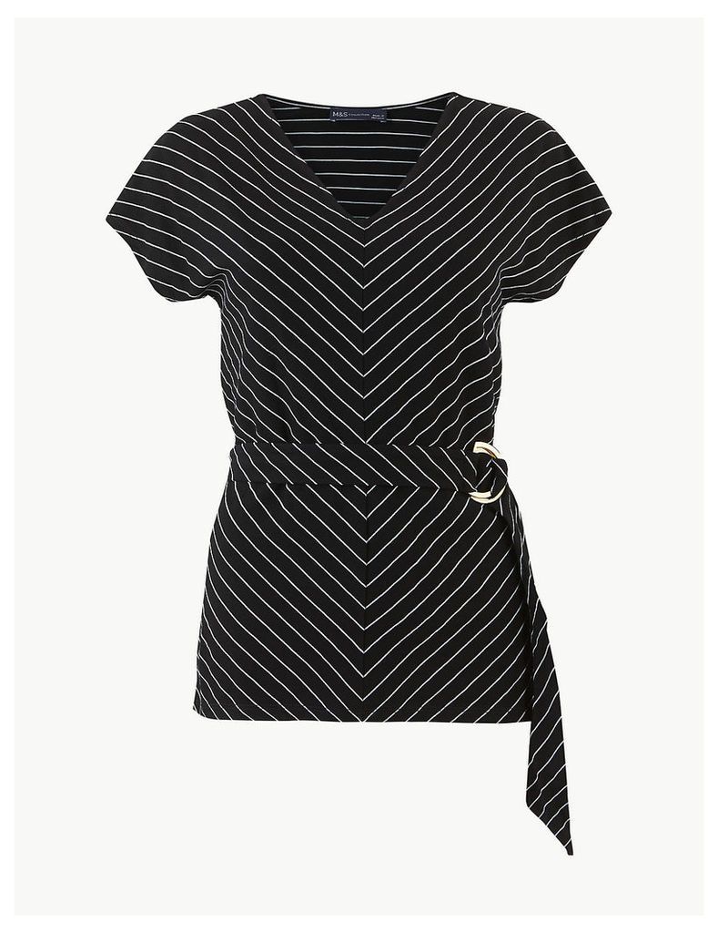 M&S Collection Striped Fitted Top