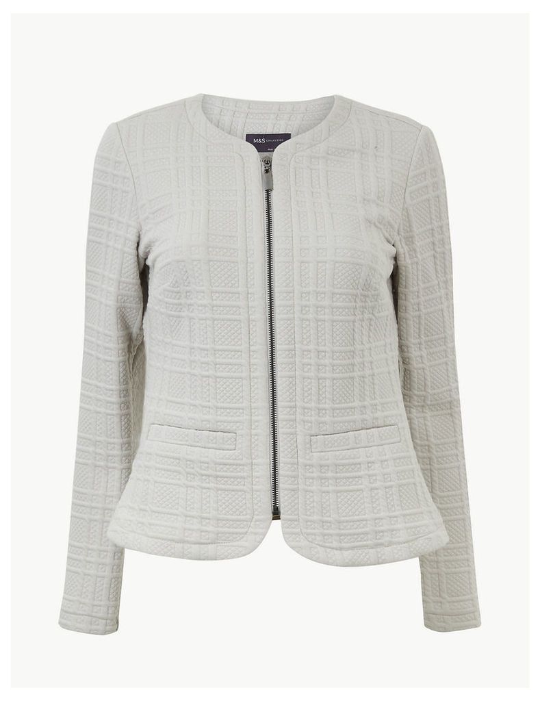 M&S Collection Textured Jersey Short Jacket
