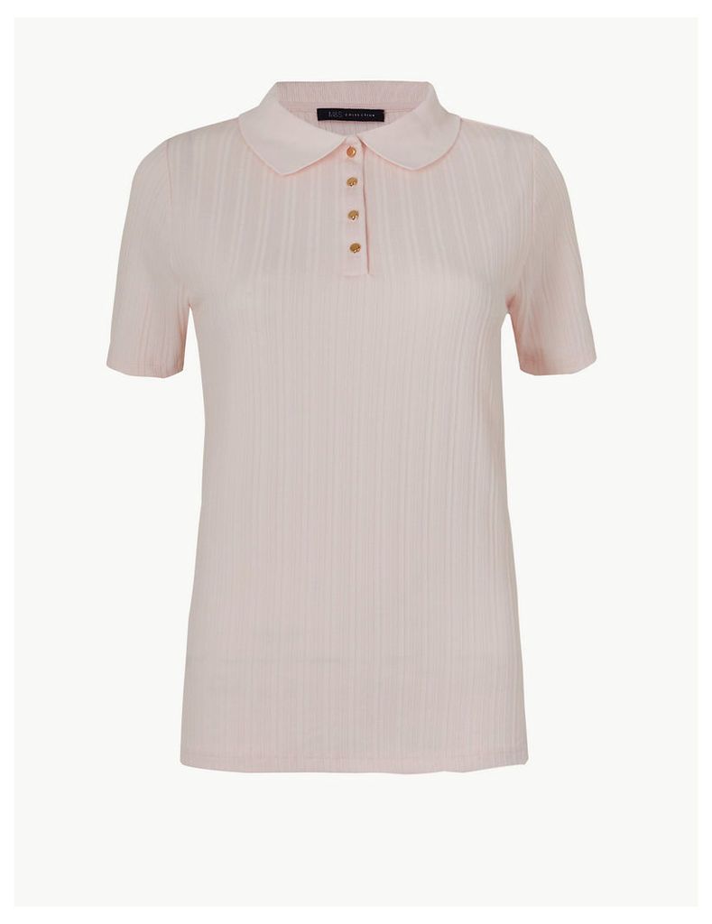 M&S Collection Textured Regular Fit Polo Shirt