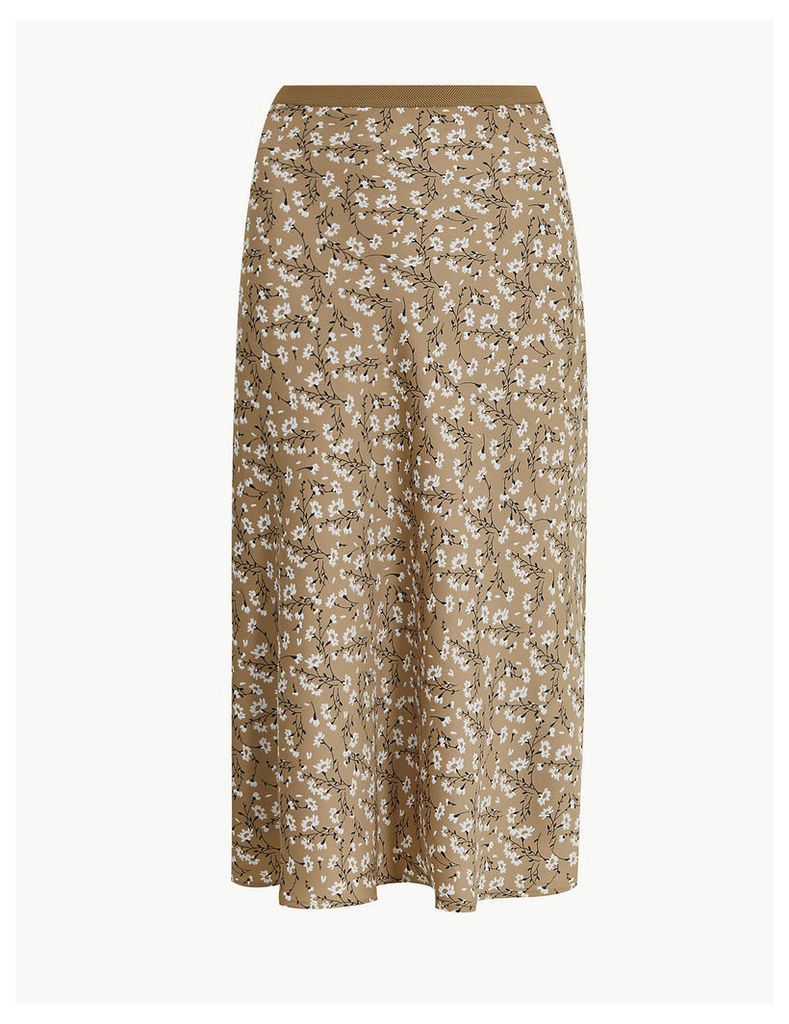 M&S Collection Floral Print Slip Skirt