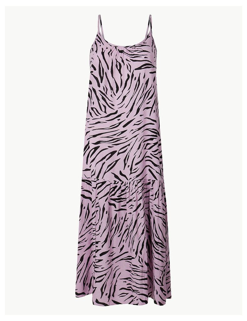 M&S Collection Animal Print Slip Midi Dress